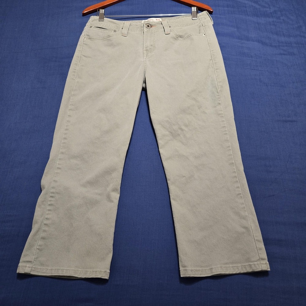 Signature By Levi Strauss Jeans‎ Womens 8 Gray Light Wash Straight Stretch Denim